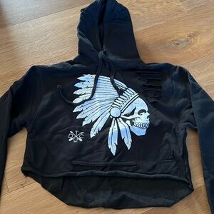 🖤 The Drive Clothing Cropped distressed Hoodie 🖤